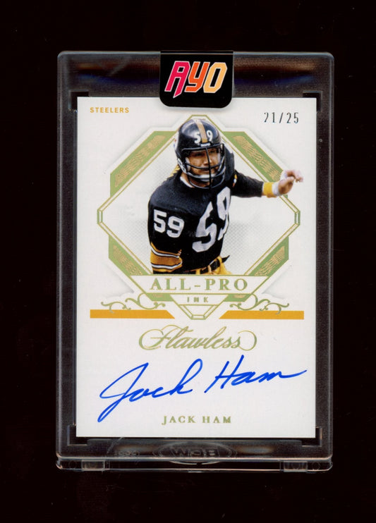 2022 Panini Flawless #API-JHA Jack Ham 2021 All-Pro Ink #/25