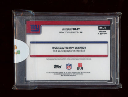 2025 Topps Chrome #RA-JD Jaxson Dart Chrome RC Auto **Smiley Inscription