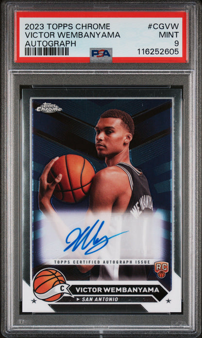 2023 Topps Chrome #CGVW Victor Wembanyama Auto PSA 9