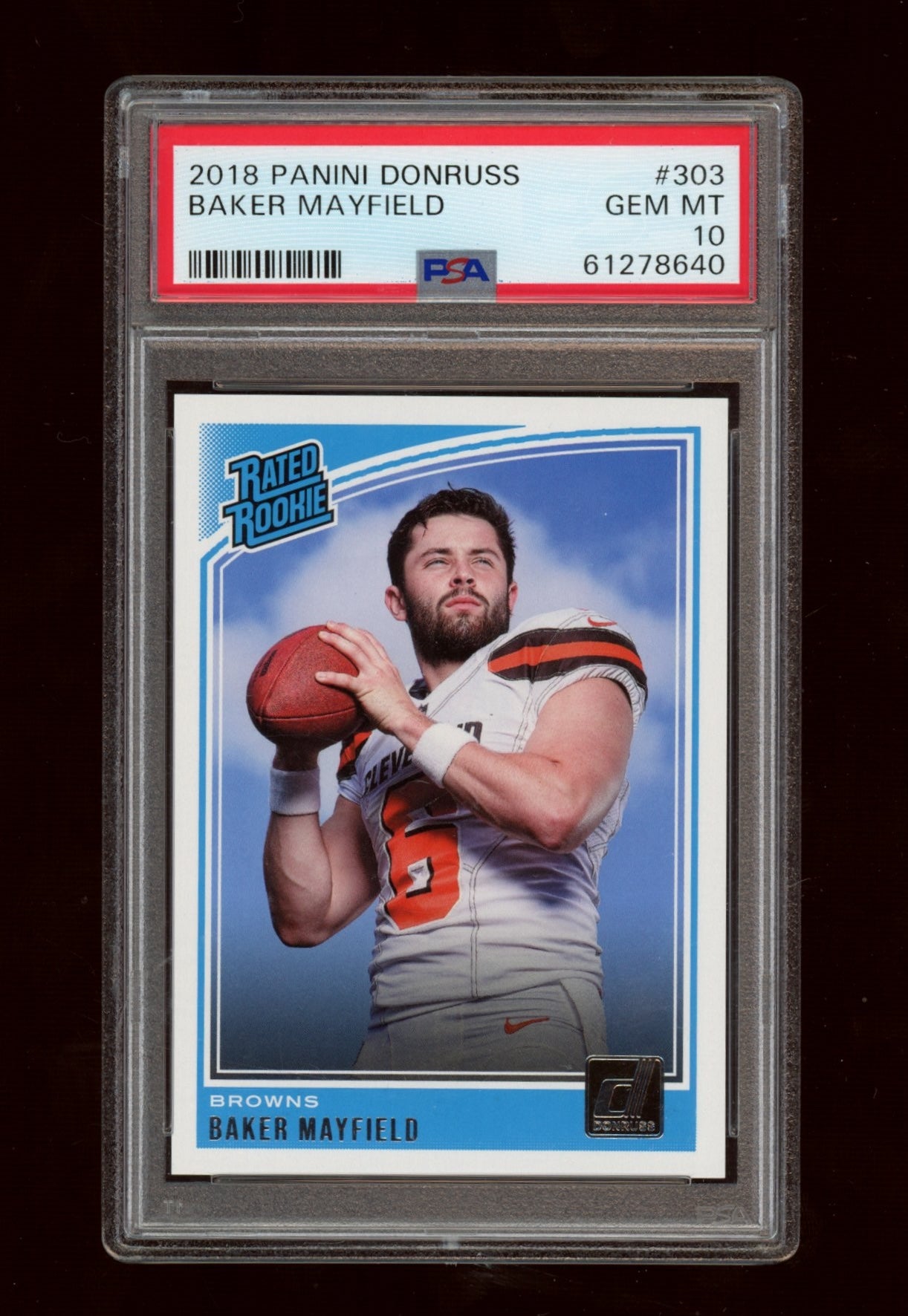 2018 Panini Donruss #303 Baker Mayfield PSA 10