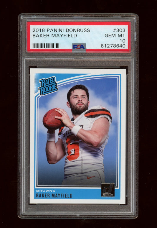 2018 Panini Donruss #303 Baker Mayfield PSA 10