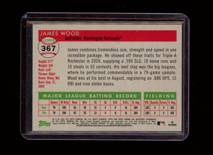 2025 Topps Chrome Platinum #367 James Wood Orange Vibrations #/25
