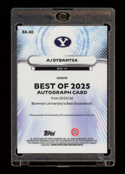 2025-26 Bowman Best AJ Dybantsa Autograph Refractor