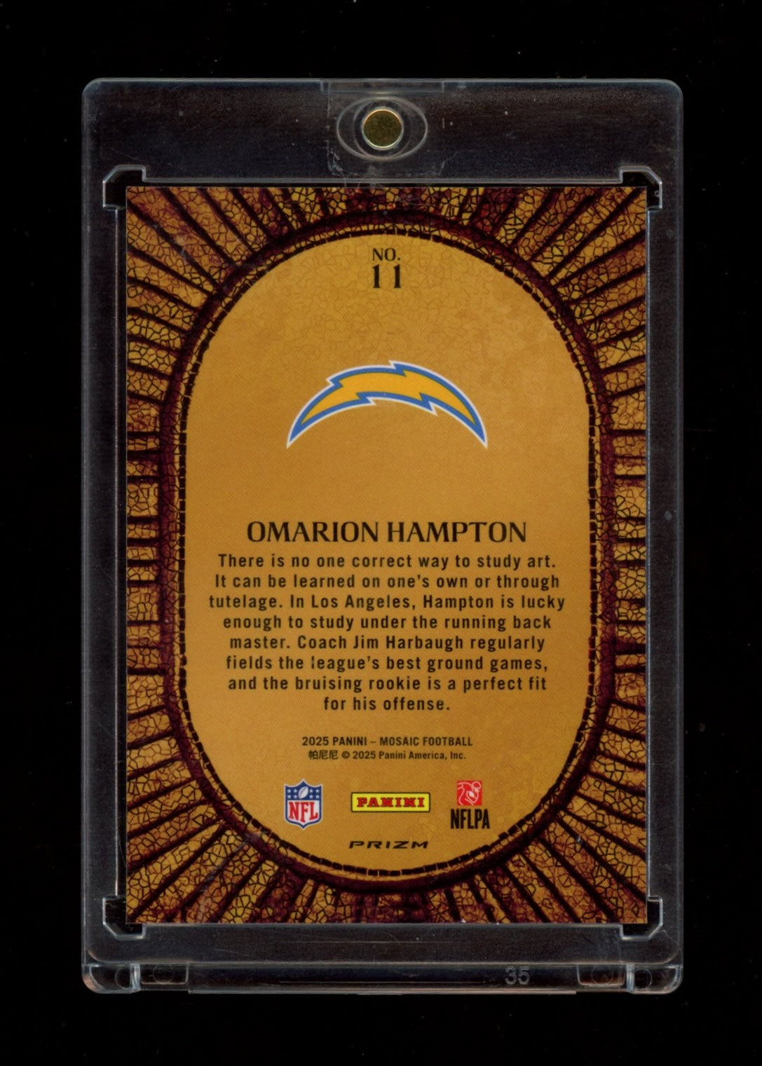 2025 Panini Mosaic #11 Omarion Hampton Micro Mosaic