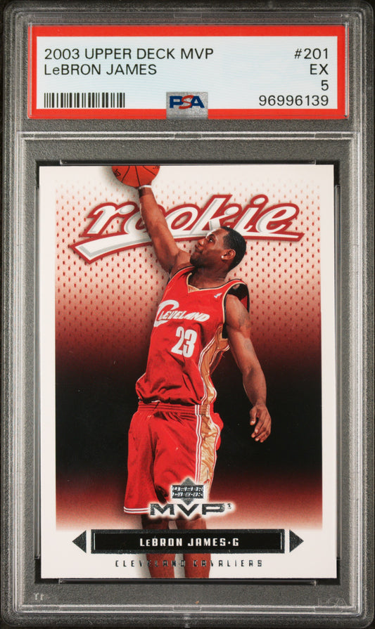 2003 Upper Deck Mvp #201 Lebron James PSA 5