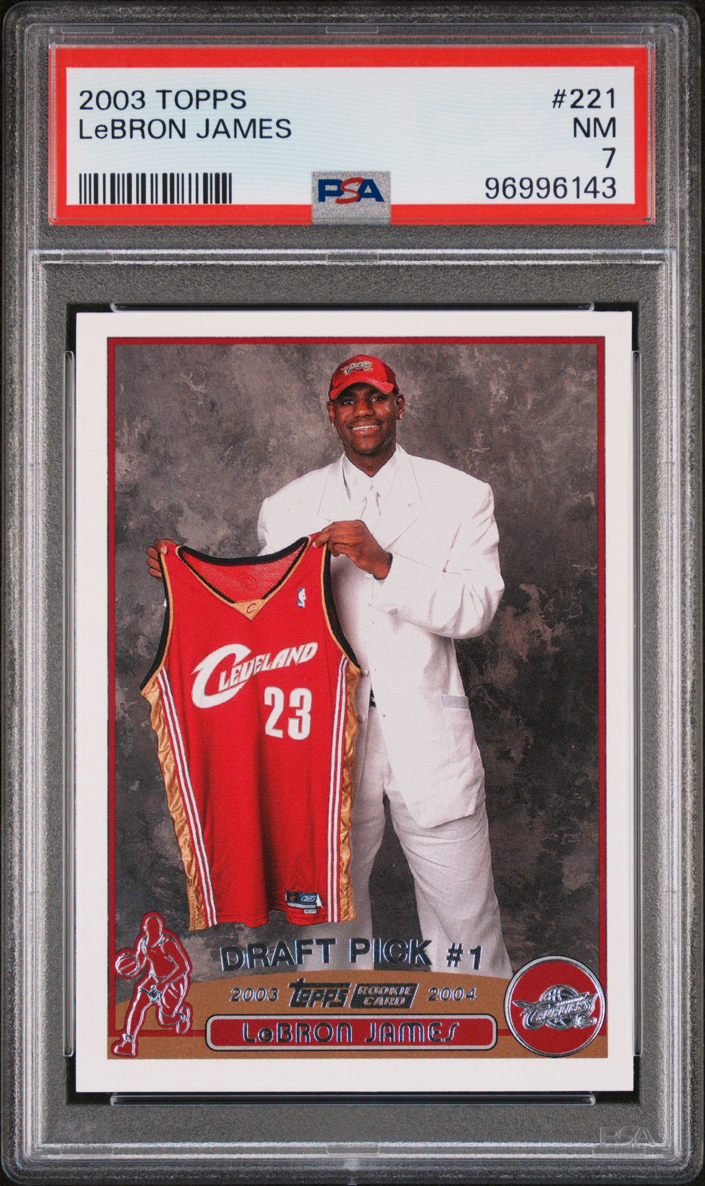 2003 Topps #221 Lebron James PSA 7