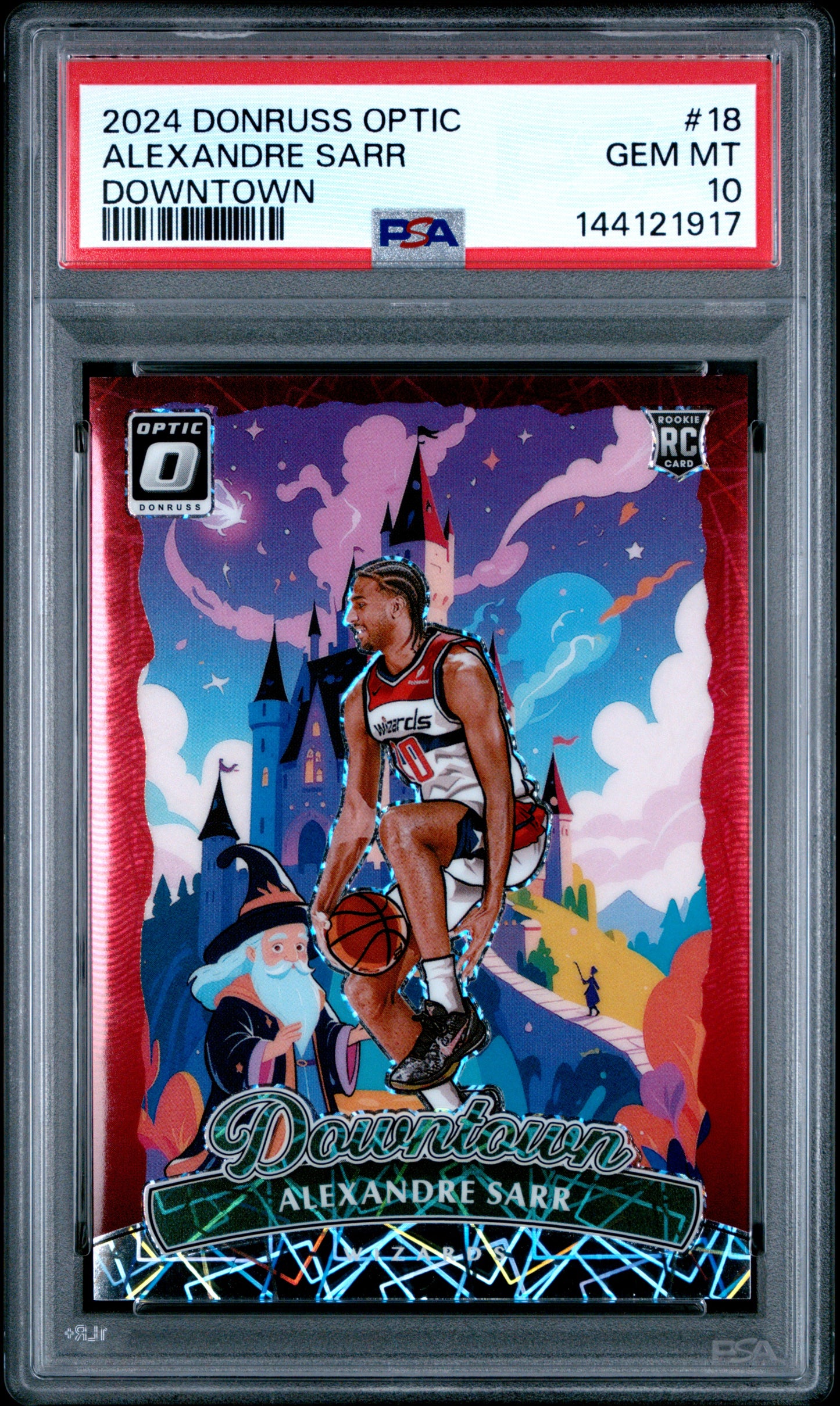 2024 Panini Donruss Optic Downtown #18 Alexandre Sarr PSA 10