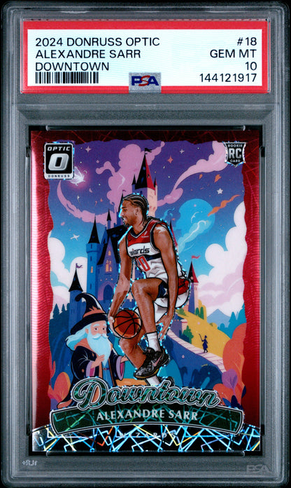 2024 Panini Donruss Optic Downtown #18 Alexandre Sarr PSA 10