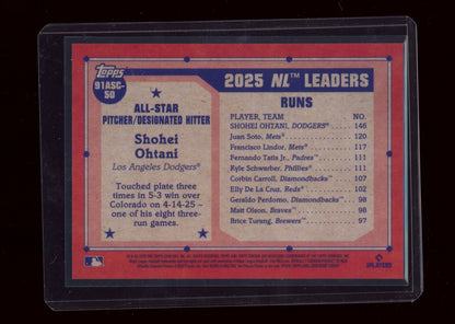 2026 Topps #91ASC-50 Shohei Ohtani Anniver chrome All-Stars green /99