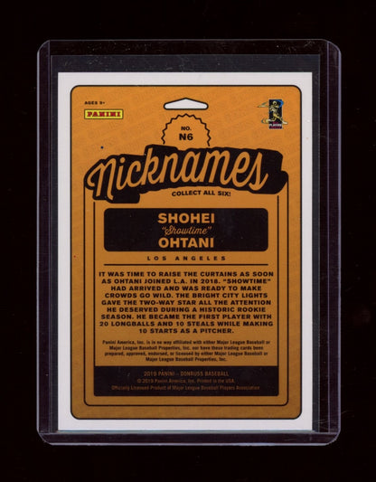 2019 Donruss #N6 Shohei Ohtani Nicknames Vector