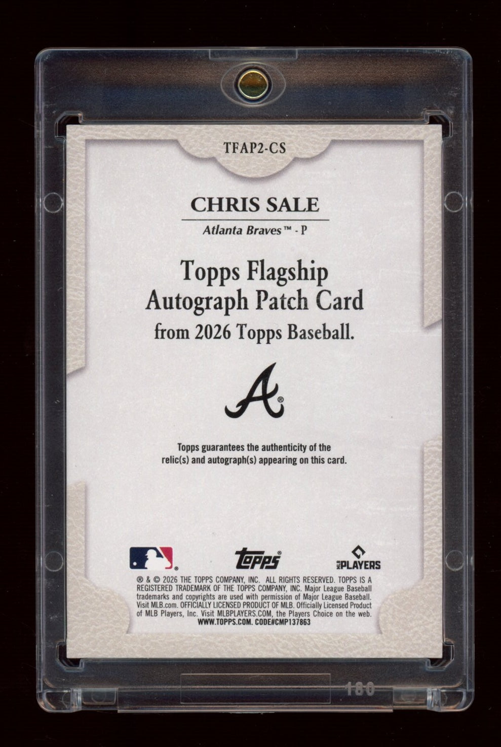 2026 Topps Chris Sale Flagship Autograph Patch /50