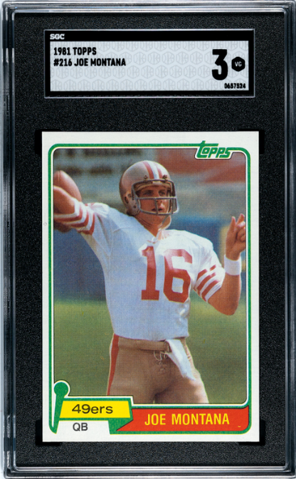 1981 Topps #216 Joe Montana SGC 3