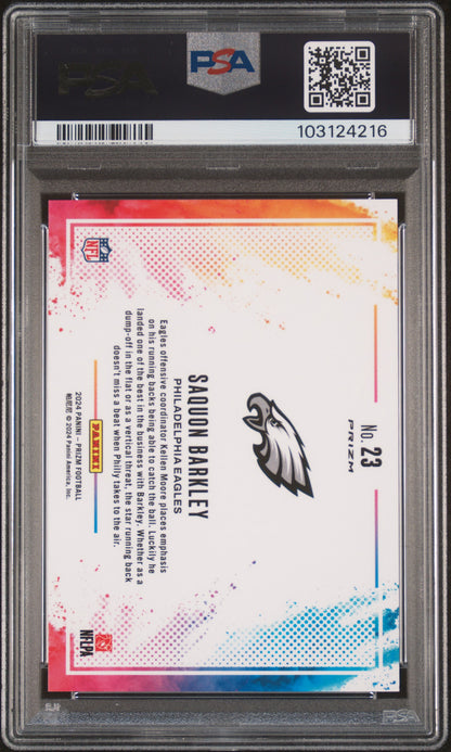 2024 Panini Prizm Color Blast #23 Saquon Barkley PSA 10