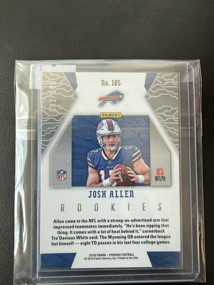 2018 Panini Phoenix #105 Josh Allen Purple #/149