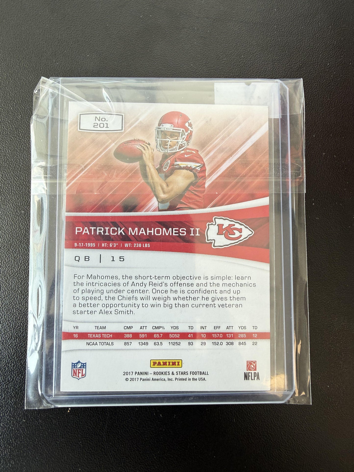 2017 Panini Rookies & Stars #201 Patrick Mahomes II