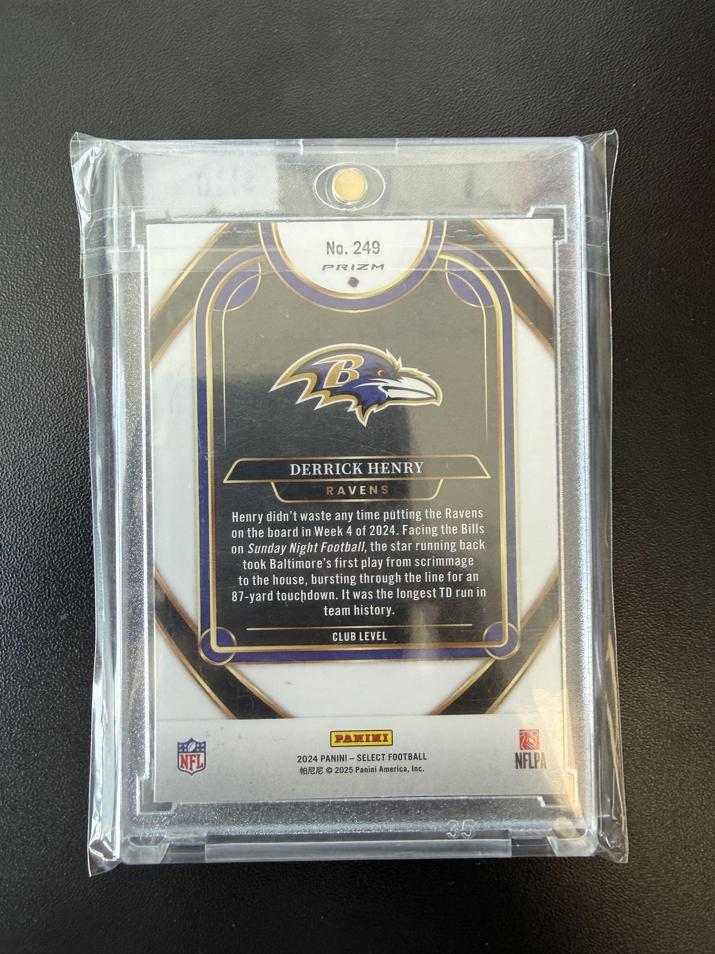2024 Panini Select #249 Derrick Henry Zebra Prizm