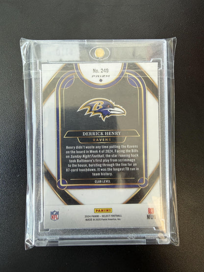 2024 Panini Select #249 Derrick Henry Zebra Prizm