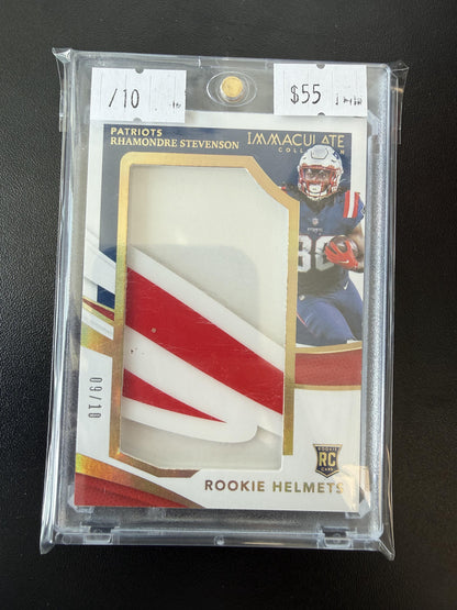 2021 Panini Immaculate #IH-RS Rhamondre Stevenson Helmets #/10