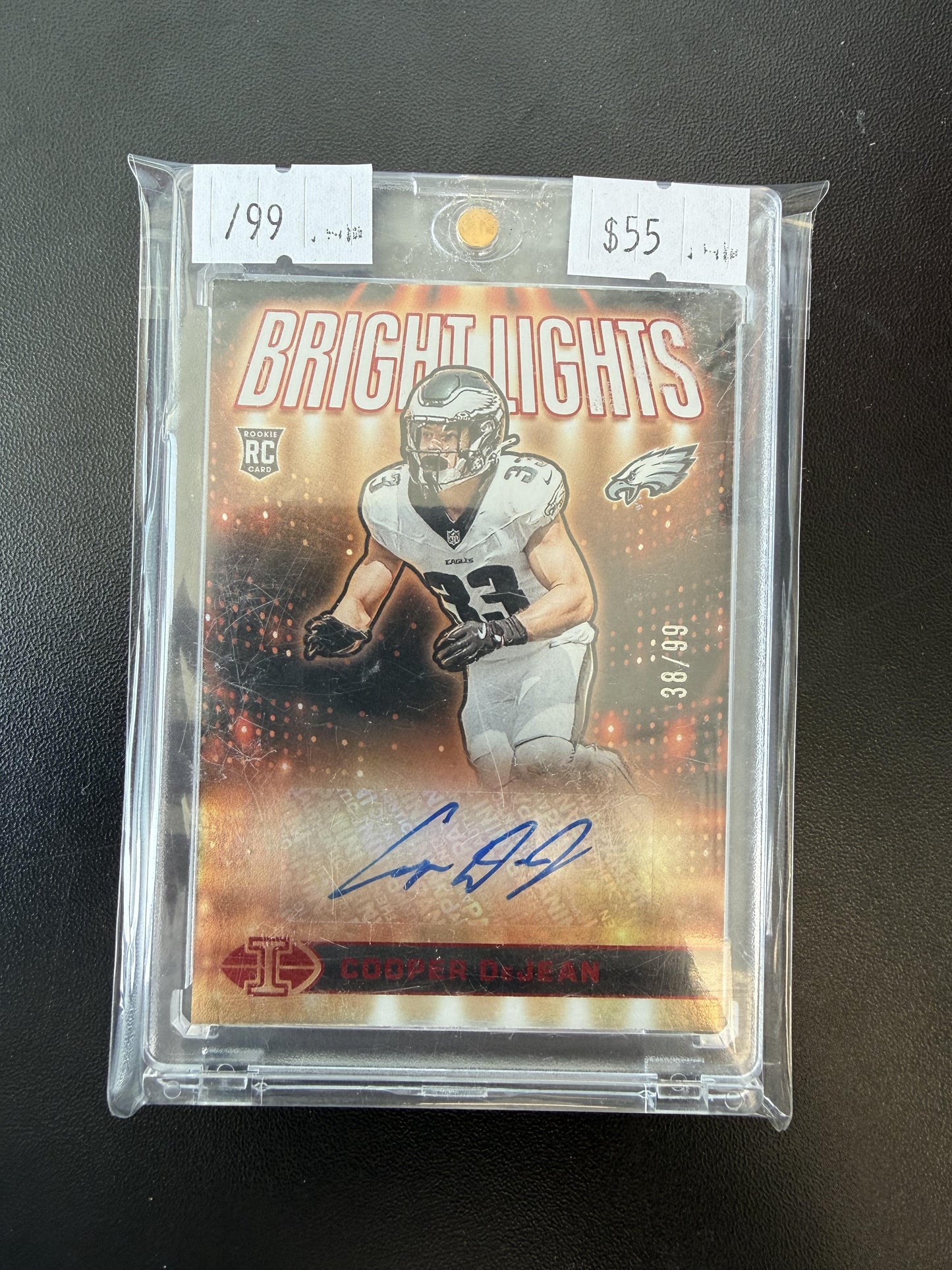 2024 Panini Illusions #BLS-CDN Cooper DeJean Bright Lights Signatures Red #/99