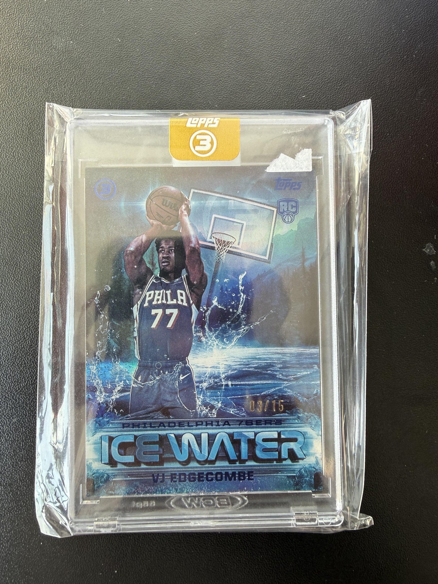 2025-26 Topps 3 #IW-4 VJ Edgecombe Ice Water Blue #/15