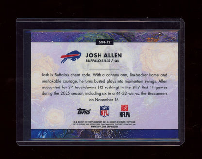 2025 Topps Chrome Cosmic #STN-12 Josh Allen Stars in the Night