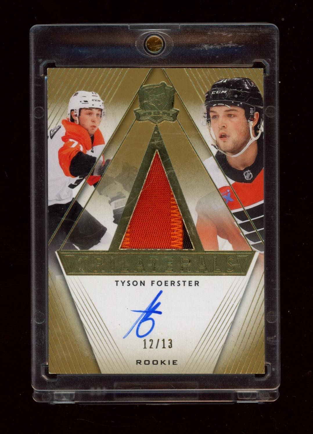 2023-24 Upper Deck The Cup #TL-TF Tyson Foerster Trilaterals RPA #/13