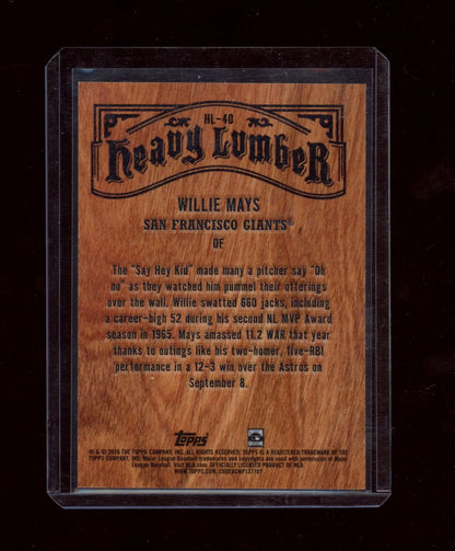 2026 Topps Willie Mays Heavy Lumber