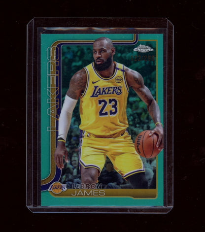 2025-26 Topps Chrome #127 LeBron James Aqua Refractor #/199