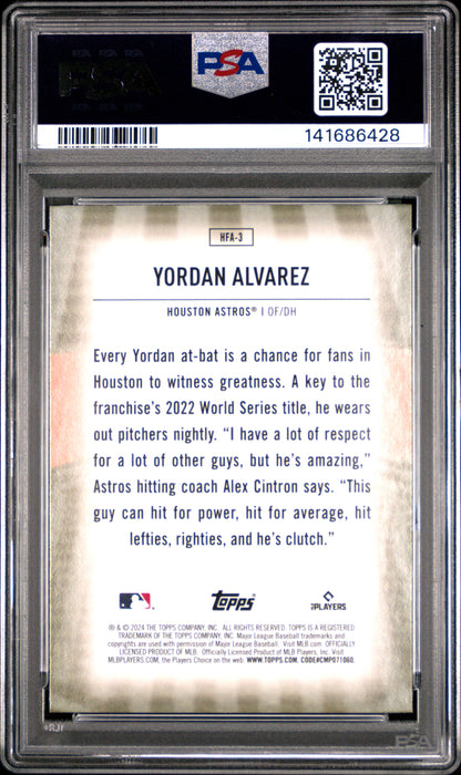 2024 Topps Home Field Advantage #HFA3 Yordan Alvarez PSA 9