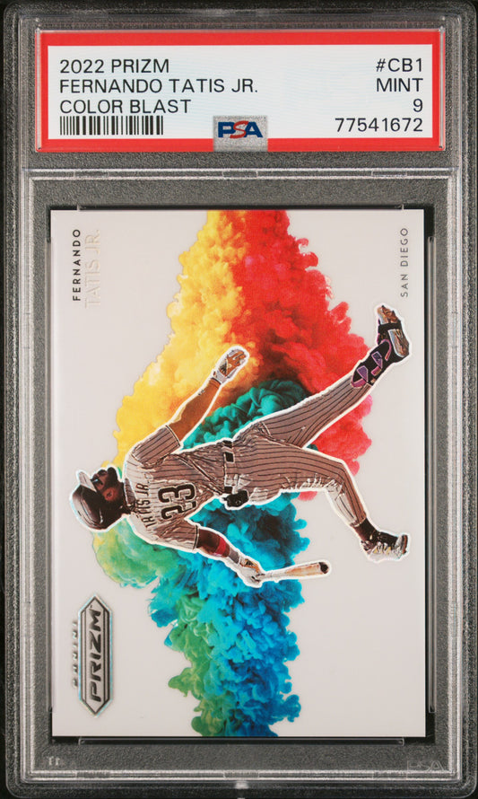 2022 Panini Prizm Color Blast #CB1 Fernando Tatis Jr. Color Blast PSA 9