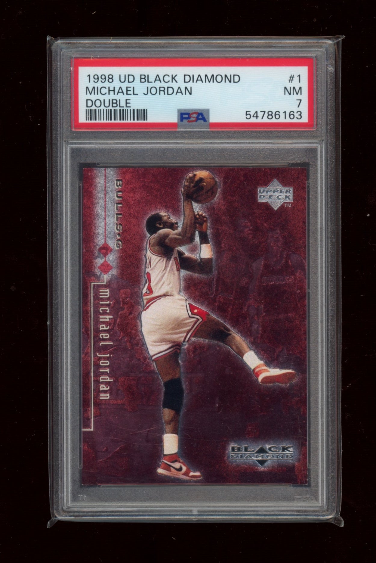 1998 Upper Deck Black Diamond #1 Michael Jordan Double PSA 7