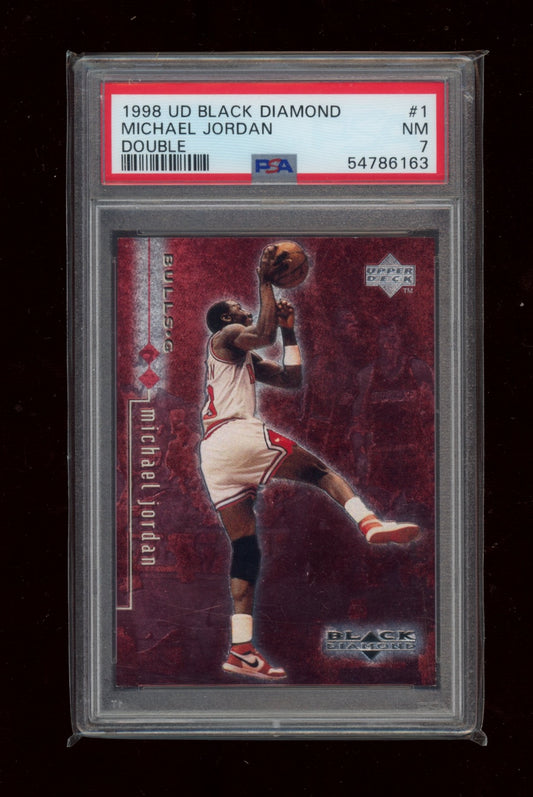 1998 Upper Deck Black Diamond #1 Michael Jordan Double PSA 7