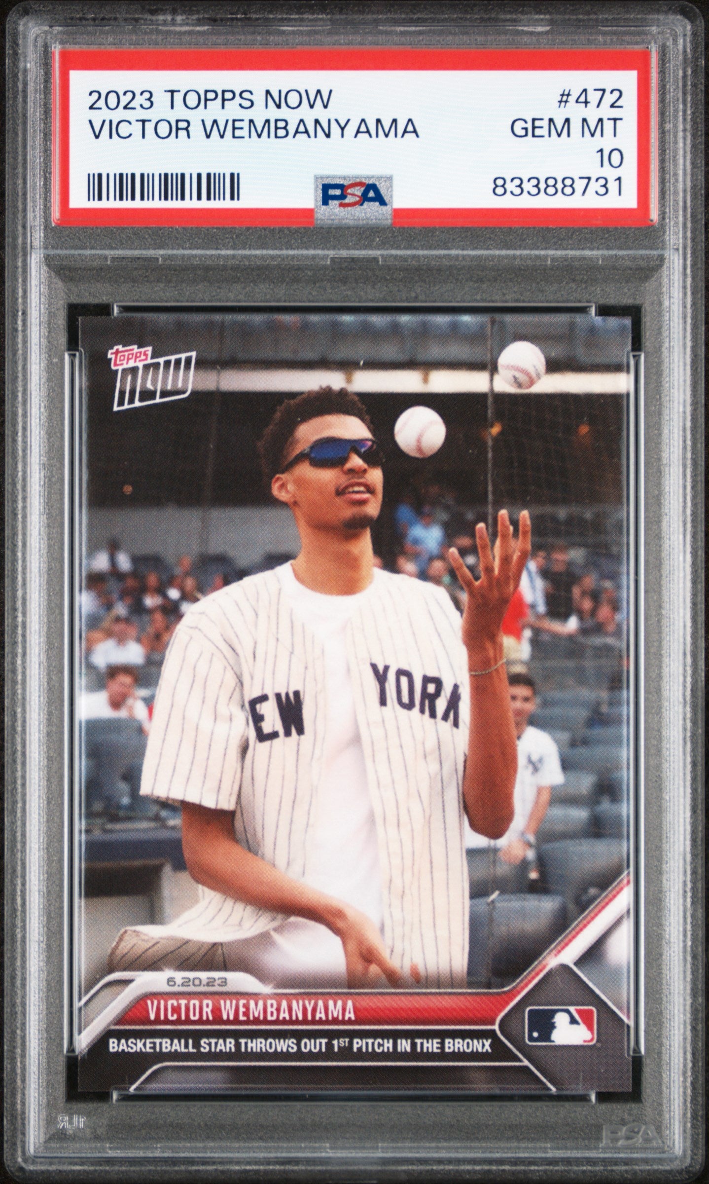 2023 Topps Now #472 Victor Wembanyama PSA 10