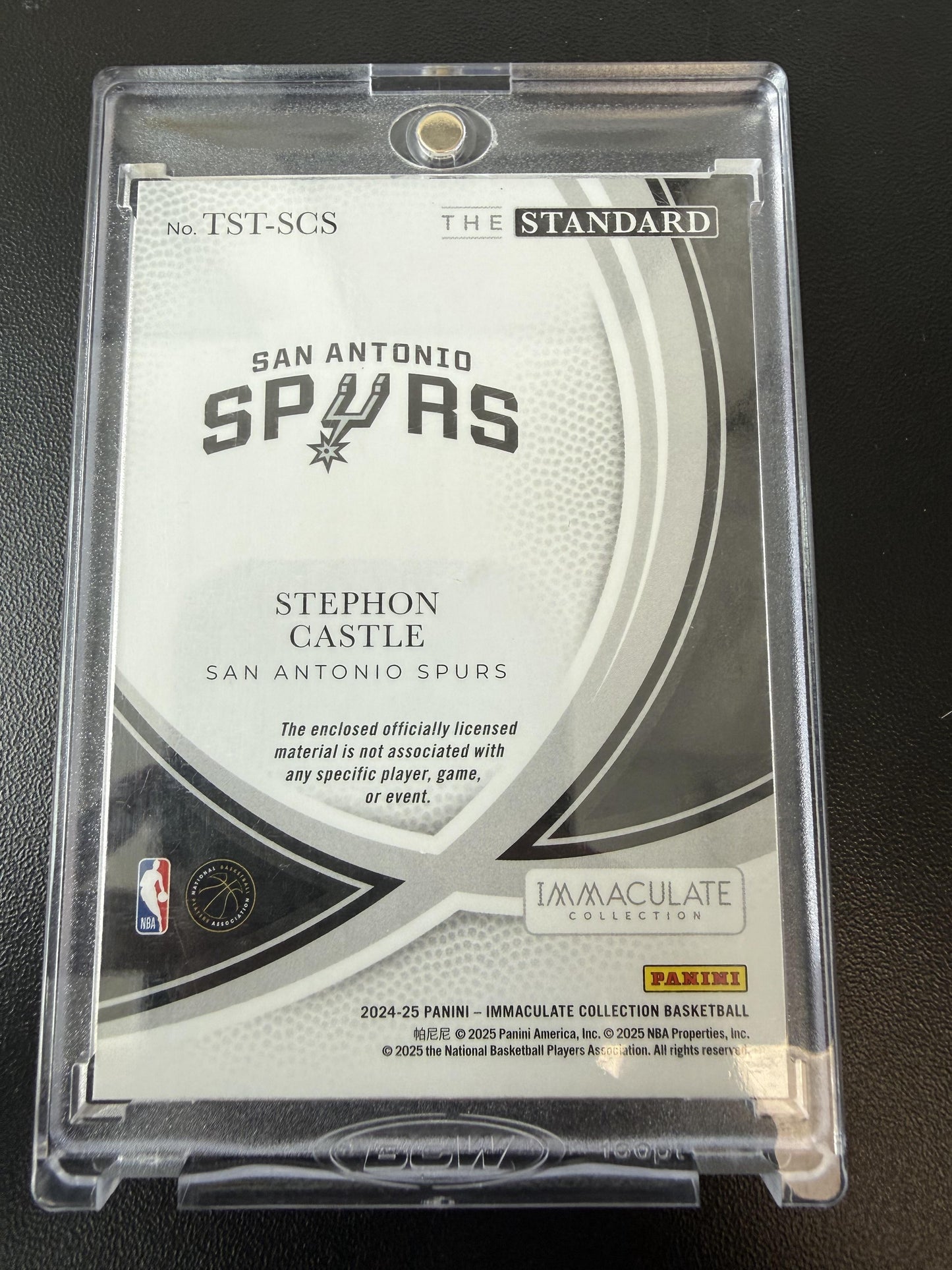 2024-25 Panini Immaculate Collection #TST-SCS Stephon Castle The Standard #/99
