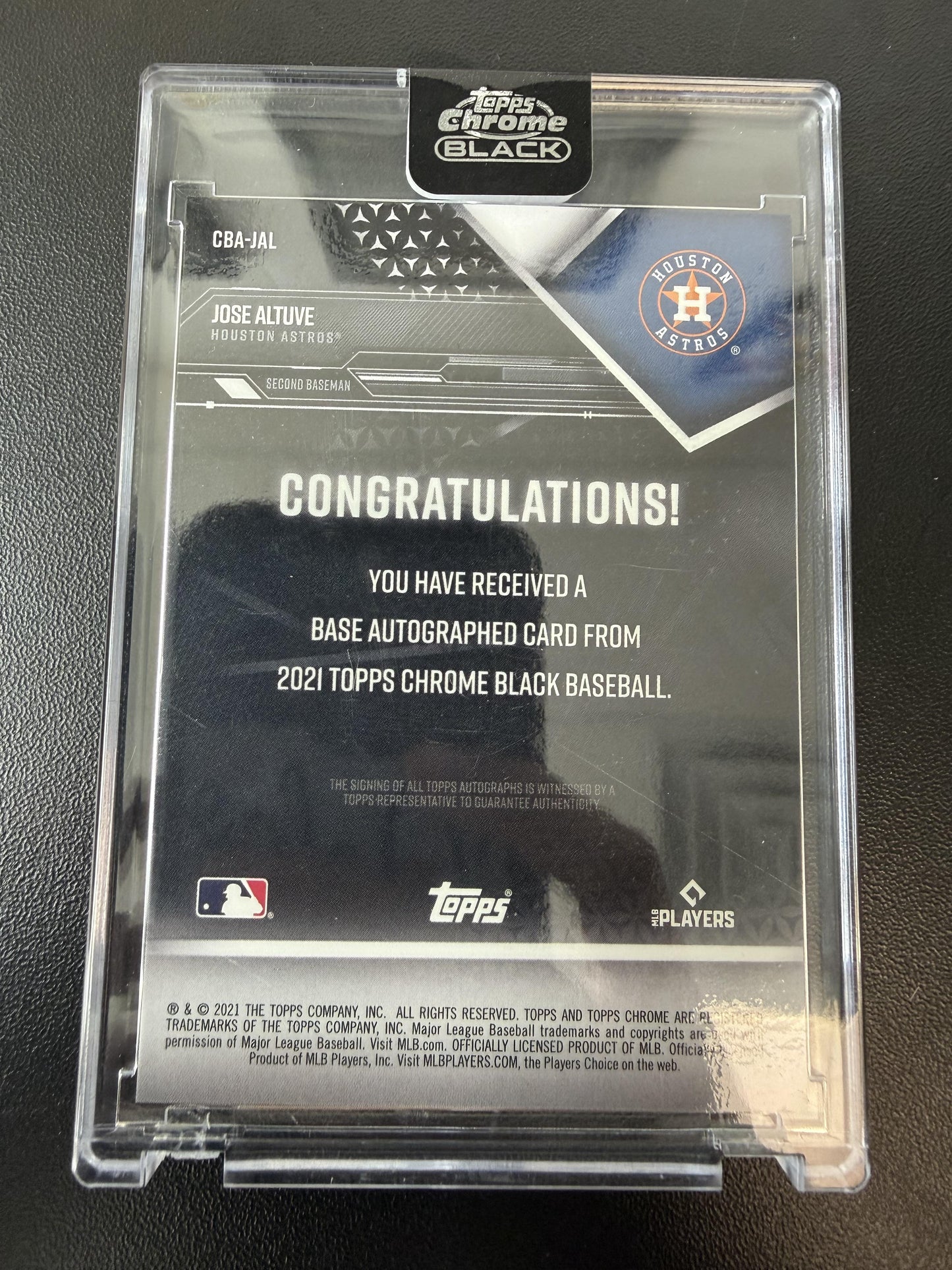 2021 Topps Chrome Black #CBA-JAL Jose Altuve Autographs
