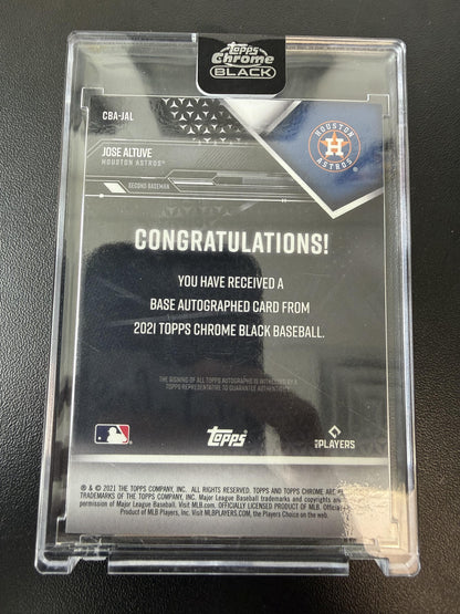 2021 Topps Chrome Black #CBA-JAL Jose Altuve Autographs