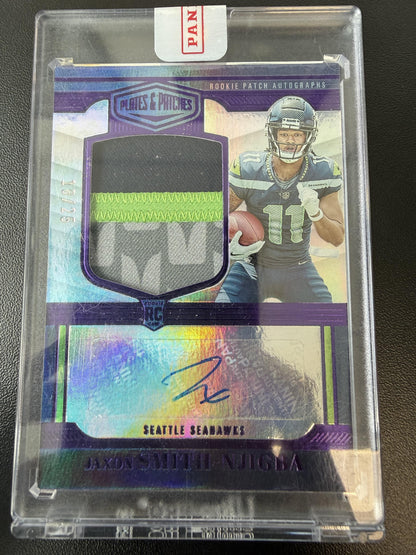 2023 Panini Plates & Patches #RPA-7 Jaxon Smith-Njigba RPA Purple #/25