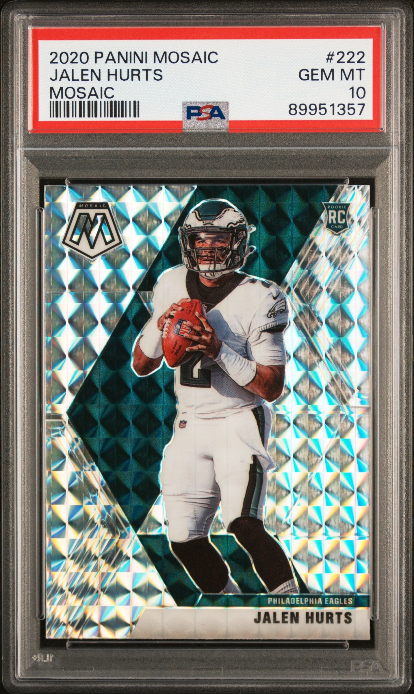 2020 Panini Mosaic #222 Jalen Hurts Mosaic PSA 10