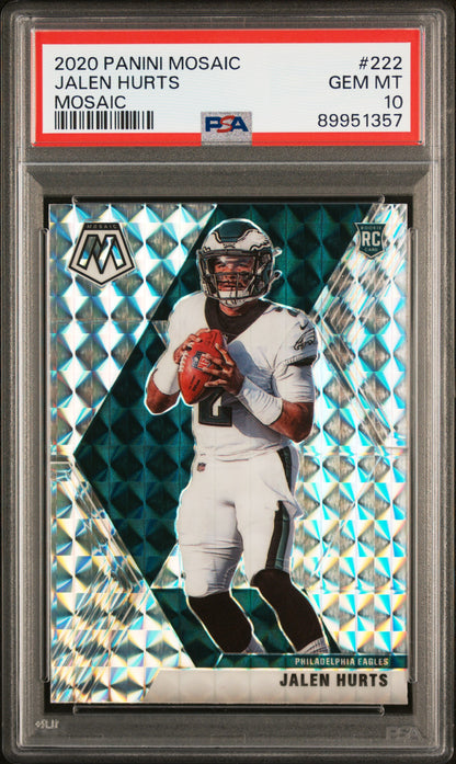 2020 Panini Mosaic #222 Jalen Hurts Mosaic PSA 10