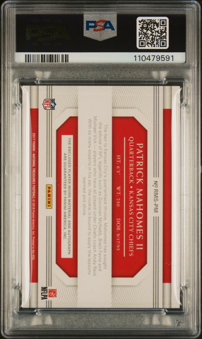 2017 Panini NT #PM Patrick Mahomes Ii RPA /99 PSA Auth Auto 10