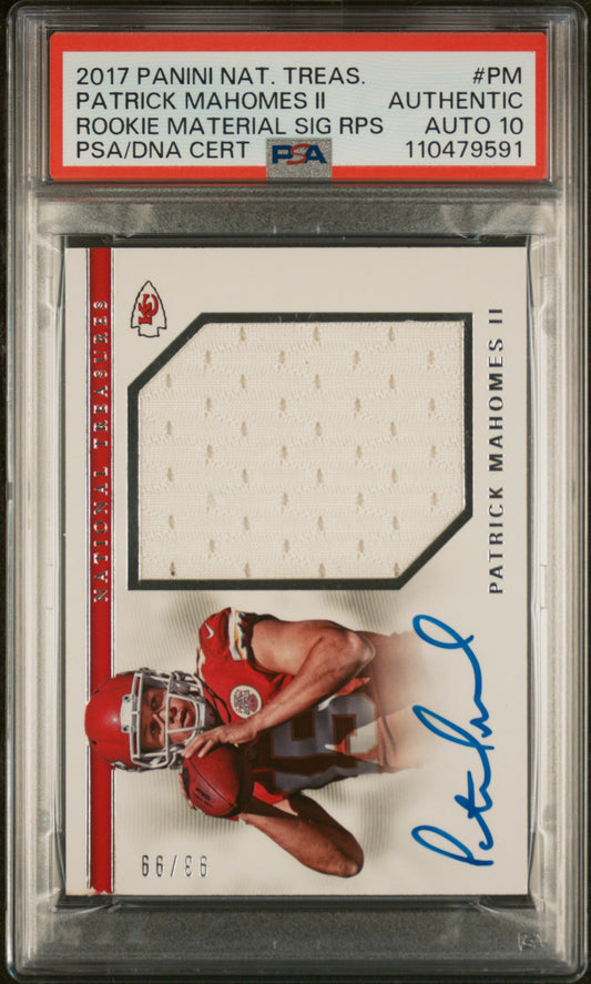 2017 Panini NT #PM Patrick Mahomes Ii RPA /99 PSA Auth Auto 10
