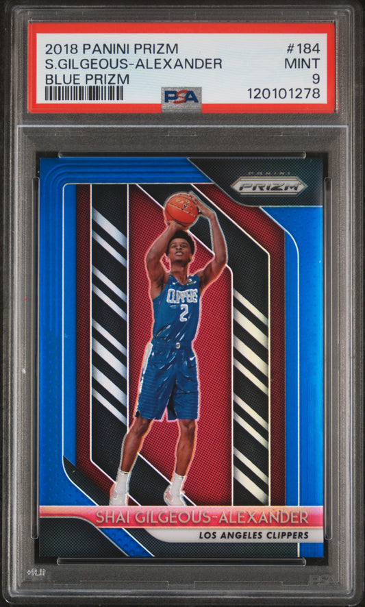 2018 Panini Prizm #184 S.Gilgeous-Alexander Blue Prizm PSA 9