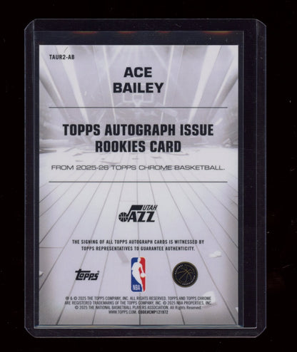 2025-26 Topps Chrome #TAUR2-AB Ace Bailey Autograph Issue Rookies
