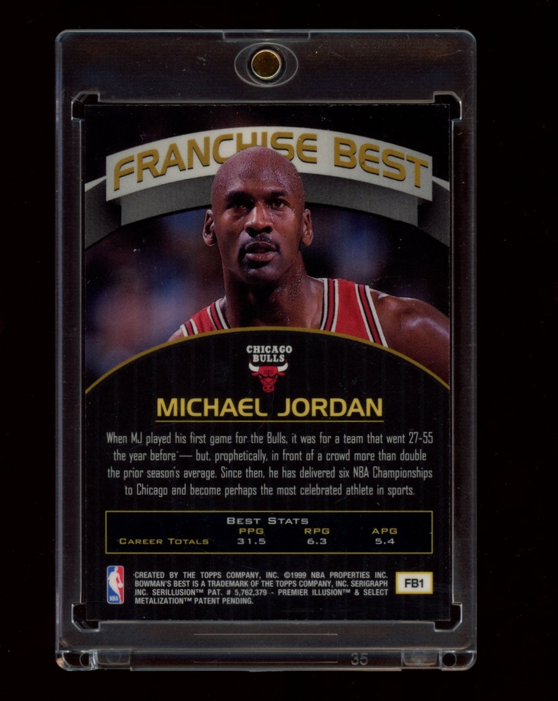 1998-99 Bowman's Best #FB1 Michael Jordan Franchise Best