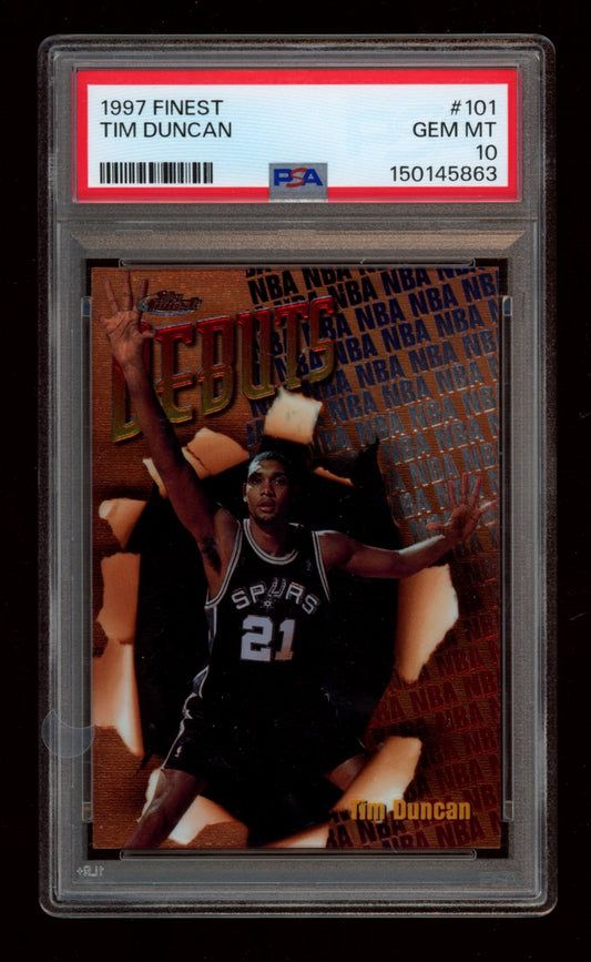 1997 Finest #101 Tim Duncan PSA 10