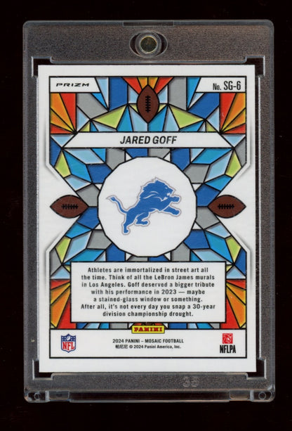 2024 Panini Mosaic #SG-6 Jared Goff Stained Glass