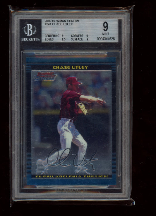 2002 Bowman Chrome #241 Chase Utley BGS 9.0