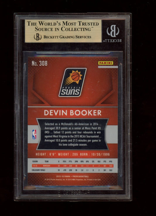 2015-16 Panini Prizm #308 Devin Booker RC BGS 9.5