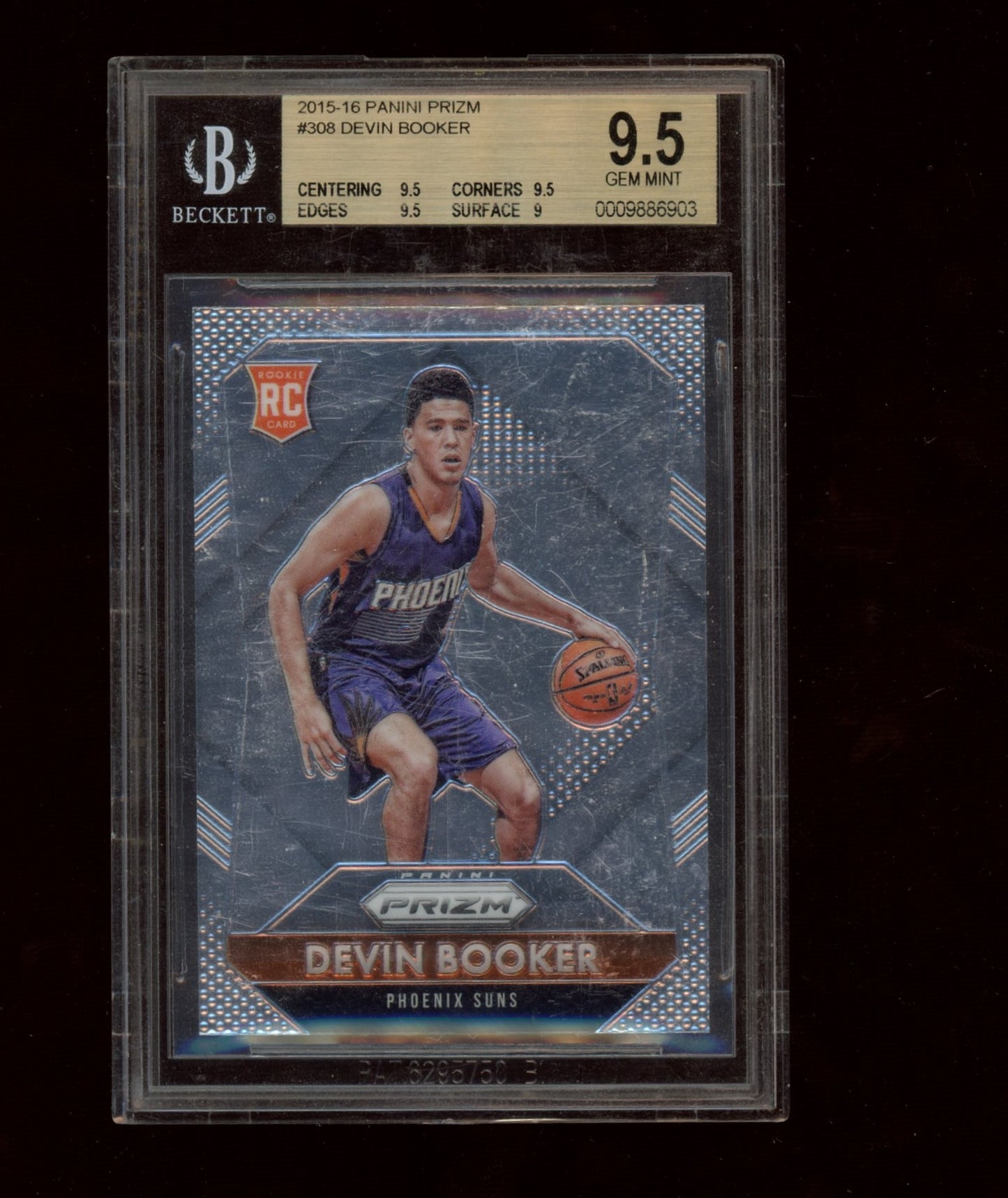 2015-16 Panini Prizm #308 Devin Booker RC BGS 9.5