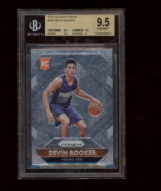 2015-16 Panini Prizm #308 Devin Booker RC BGS 9.5